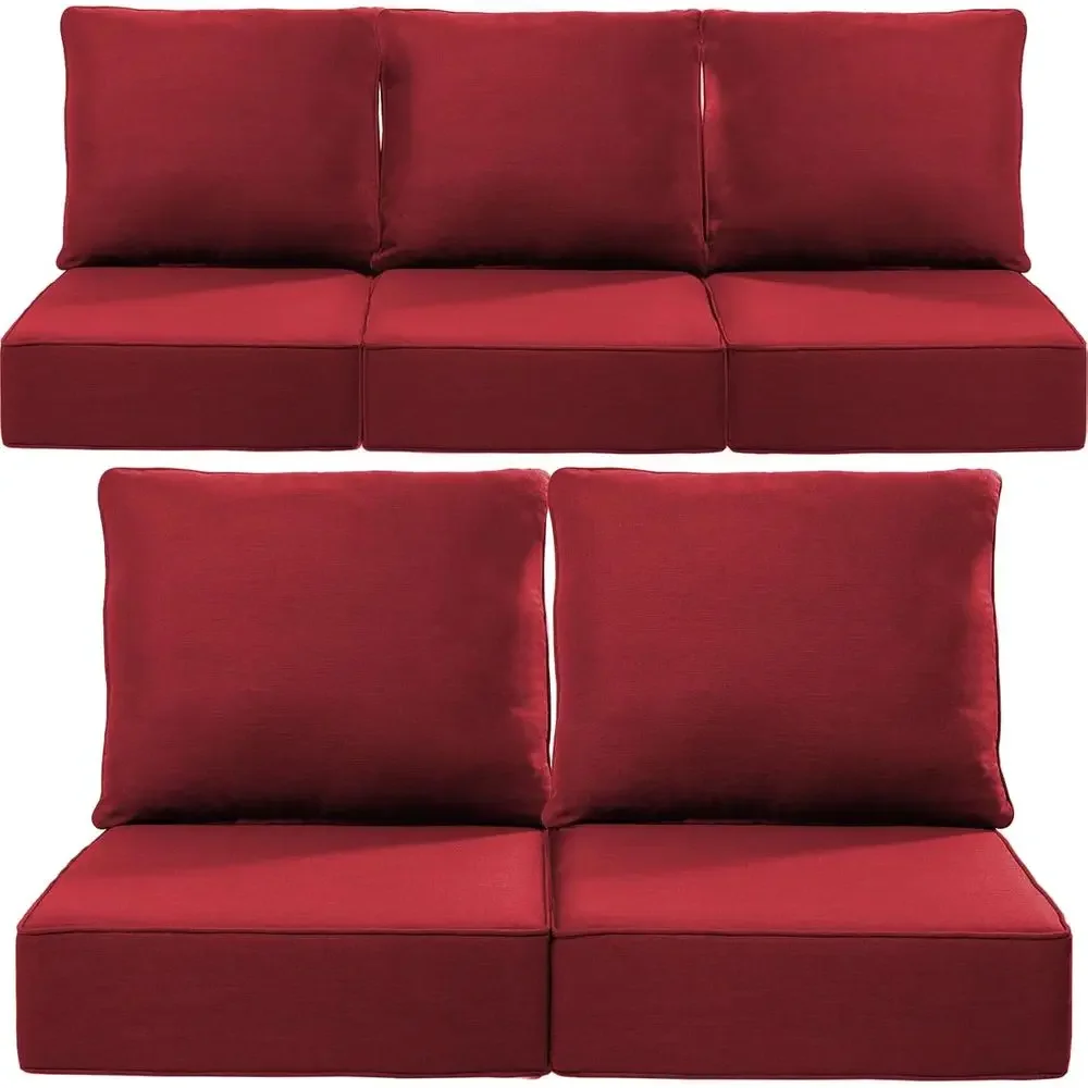 Outdoor Furniture Dining Set - 6-Inch Outdoor Cushions in 22x24/22x25 Sizes