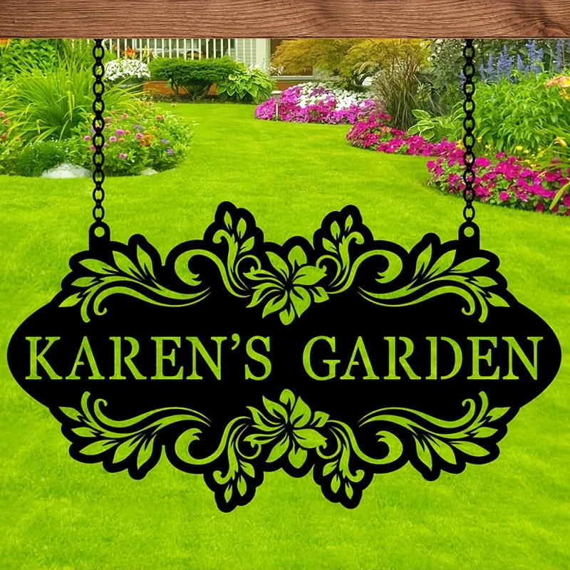 Outdoor Furniture Metal - Custom Metal Art Sign with Name/Text/Date,