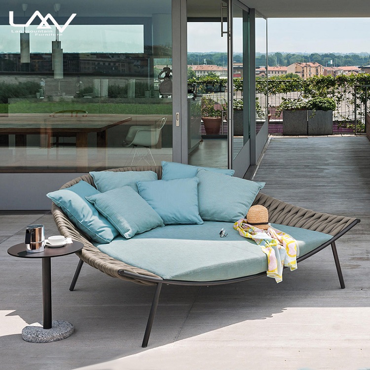Outdoor Daybed Sofa - Modern Outdoor Garden Weave Rope Day