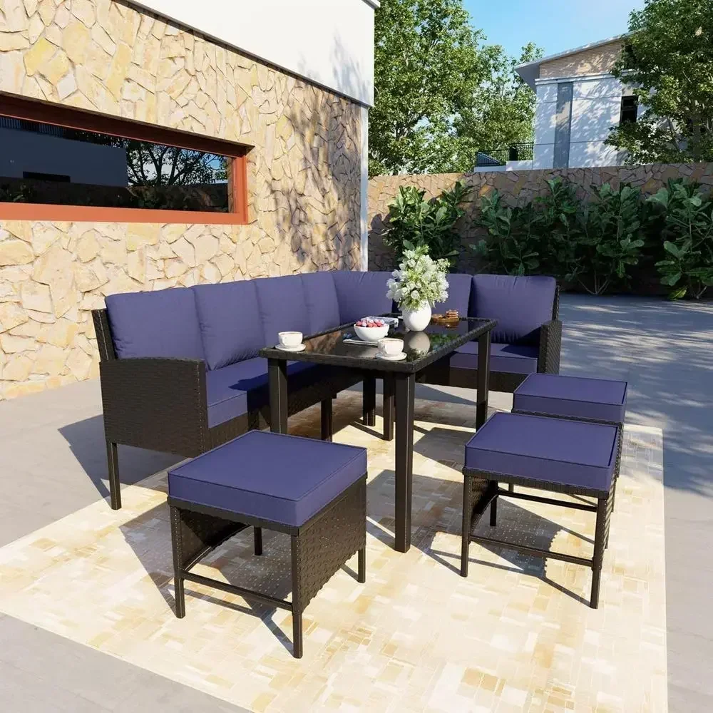 Outdoor Furniture Dining Set - 7-Piece Outdoor Patio Furniture Set with
