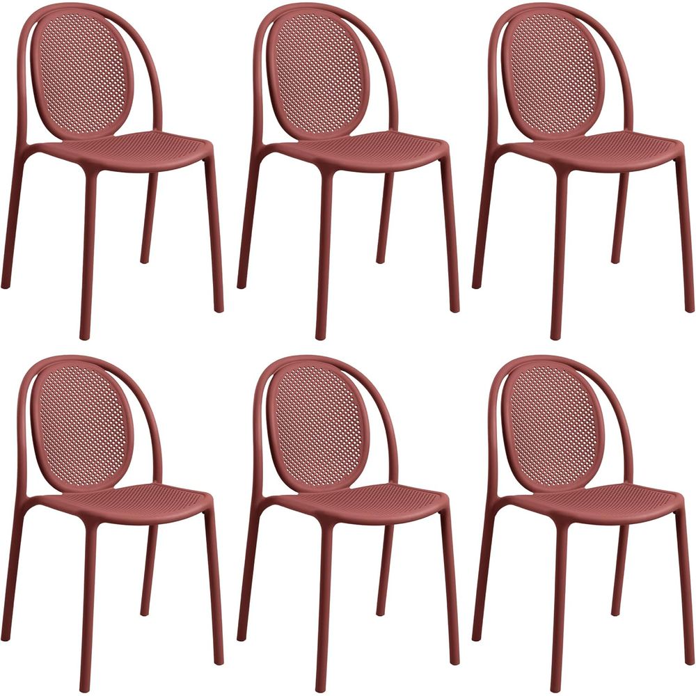 Outdoor Furniture Dining Set - Weather-Resistant Stackable Dining Chairs Set of