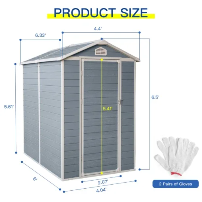 6x4ft Resin Outdoor Storage Sh - đánh giá và giá Outdoor Furniture In Store