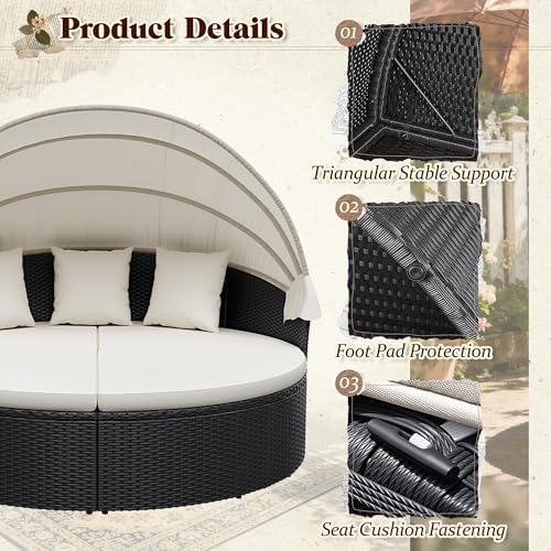 Patio Furniture Outdoor Round  - đánh giá và giá Outdoor Daybed Sofa