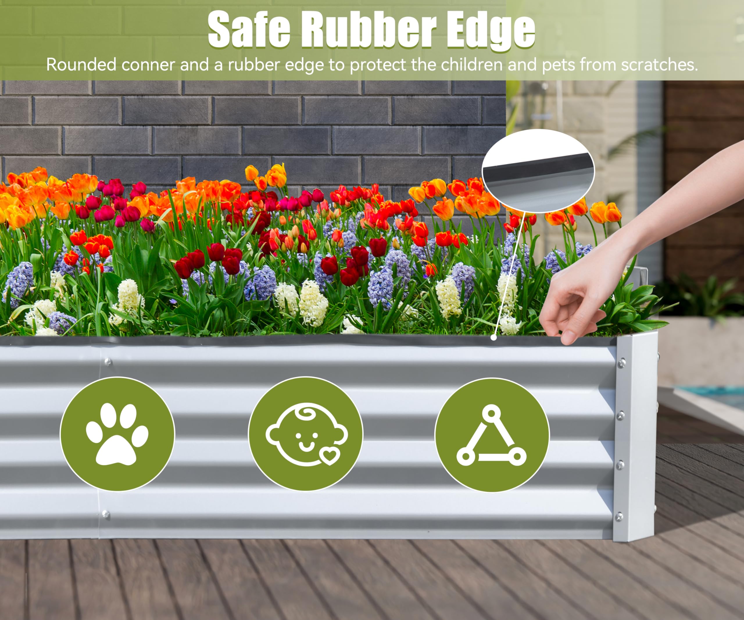 6x3x1ft Galvanized Raised Gard - đánh giá và giá Planter Raised Metal