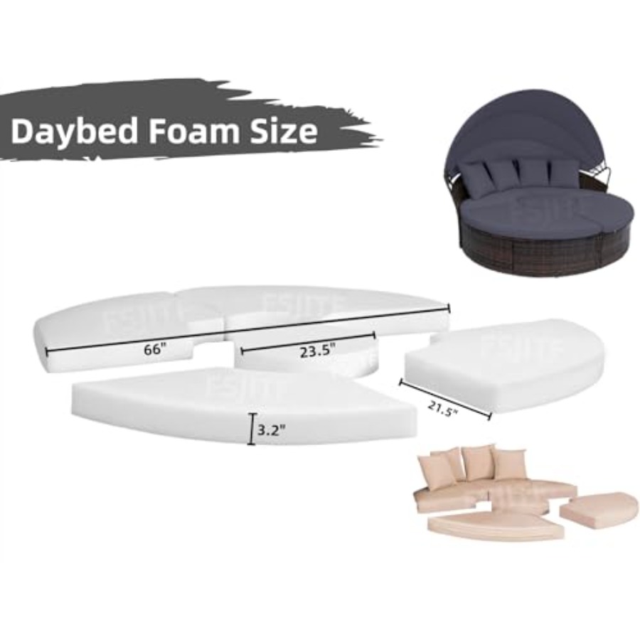 Outdoor Furniture Round Foam 6 - đánh giá và giá Outdoor Daybed Furniture