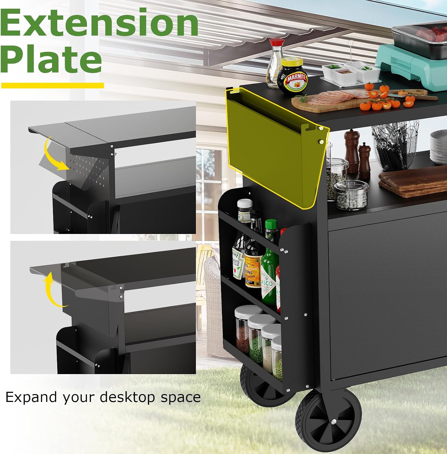 Outdoor Grill Cart Table With  - đánh giá và giá Outdoor Furniture With Storage