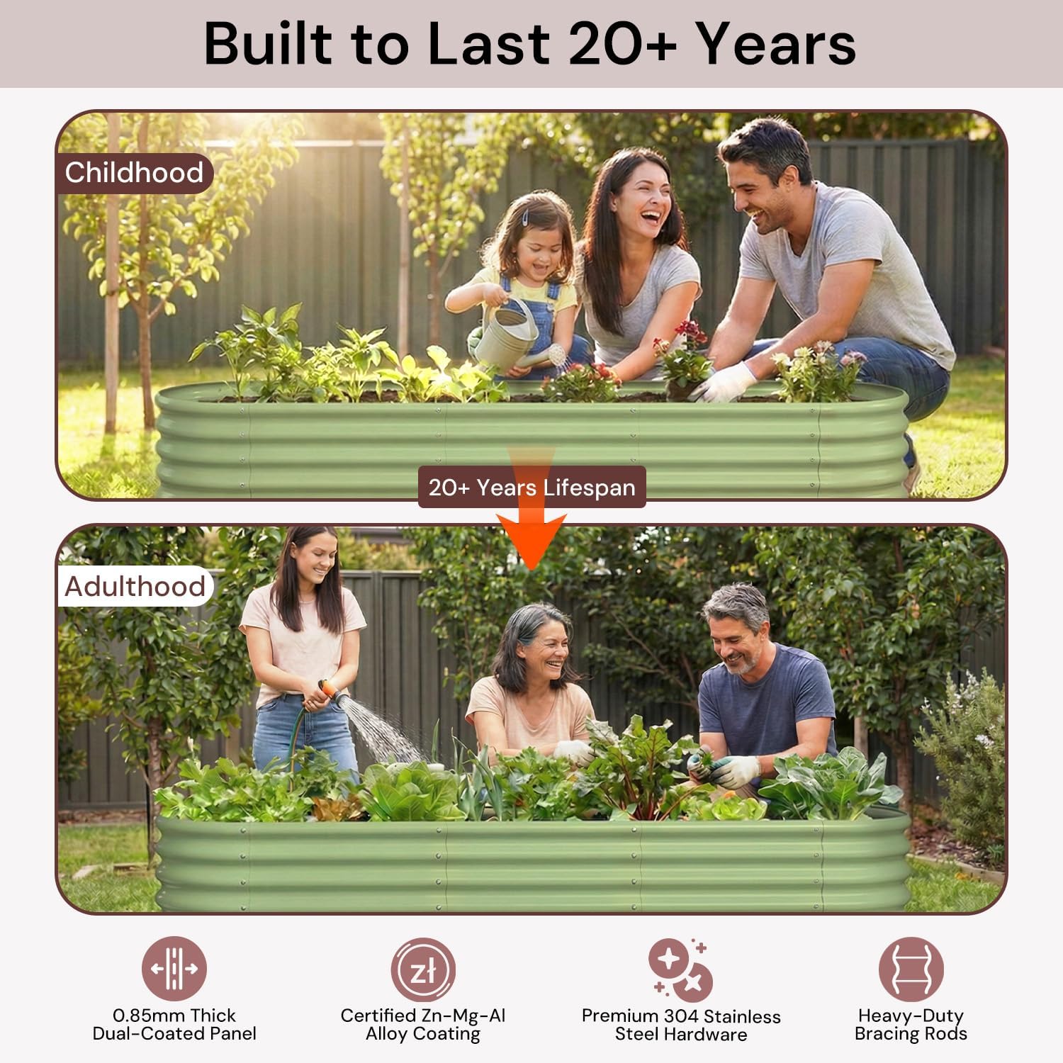 Galvanized Raised Garden Bed 8 - đánh giá và giá Planter Raised Metal