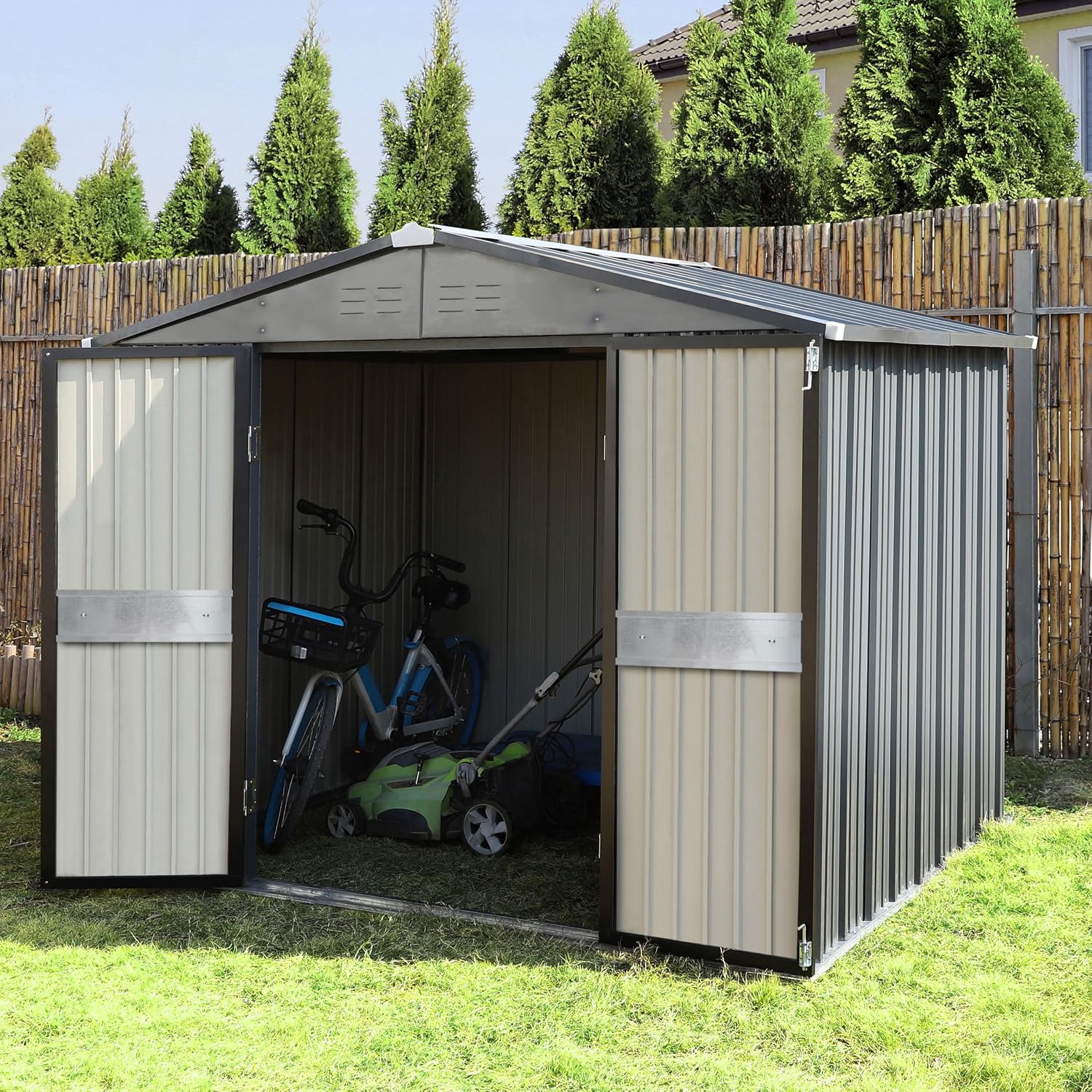 10' x 10' Outdoor Storage Shed - đánh giá và giá Outdoor Furniture With Storage