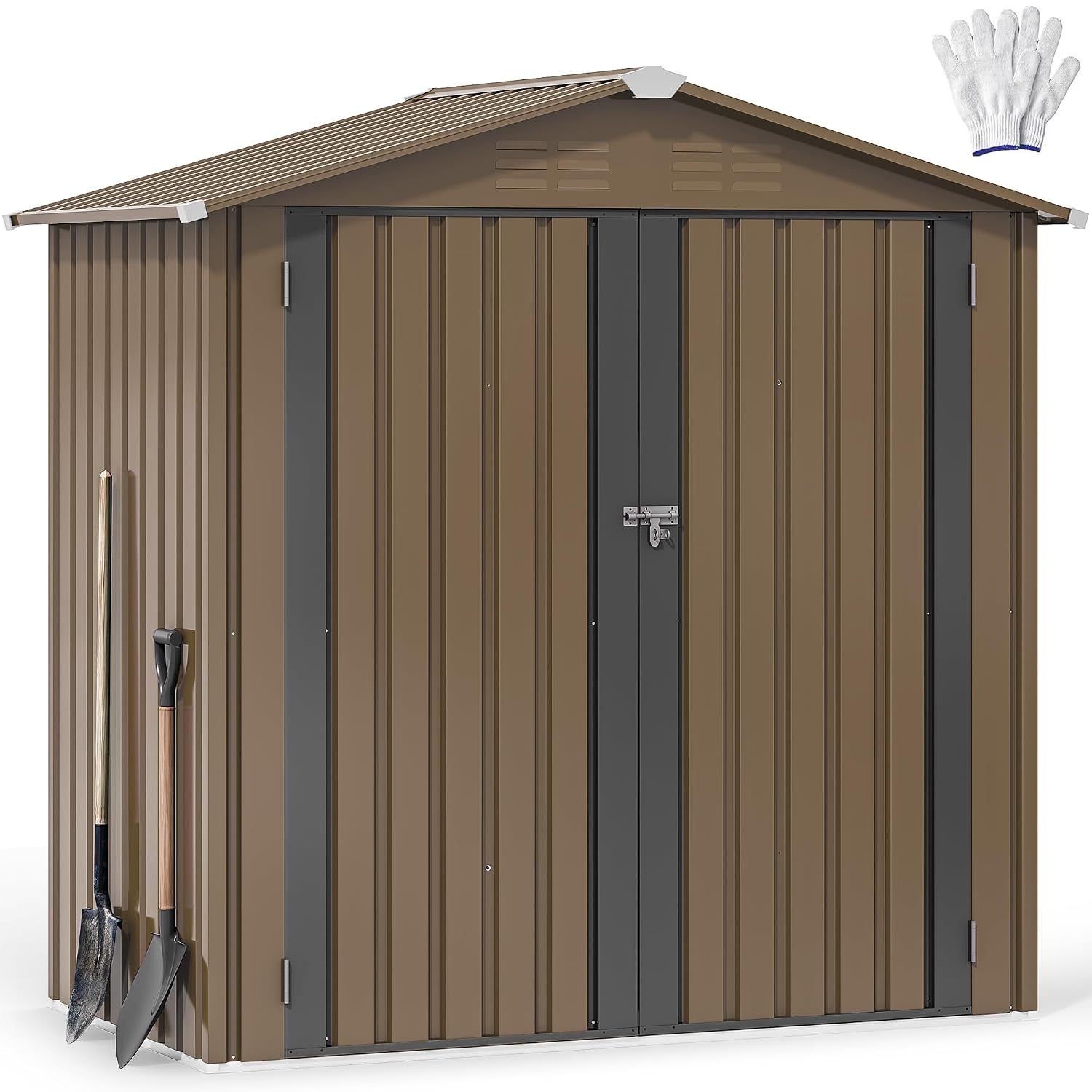 6x4ft Metal Outdoor Storage Sh - đánh giá và giá Outdoor Furniture With Storage