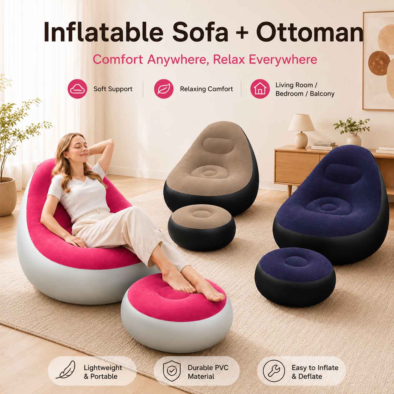 Inflatable Chair for Adults,Po - đánh giá và giá Outdoor Furniture Lowes