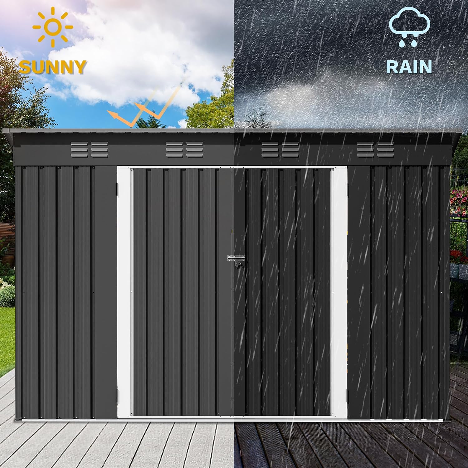 9' x 4' Outdoor Storage Shed w - đánh giá và giá Outdoor Furniture With Storage