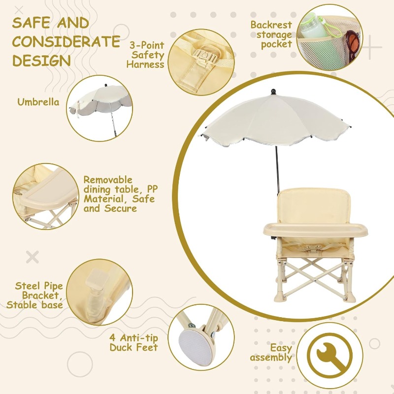 Baby Outdoor Beach Chair with  - đánh giá và giá Outdoor Furniture Dining Set
