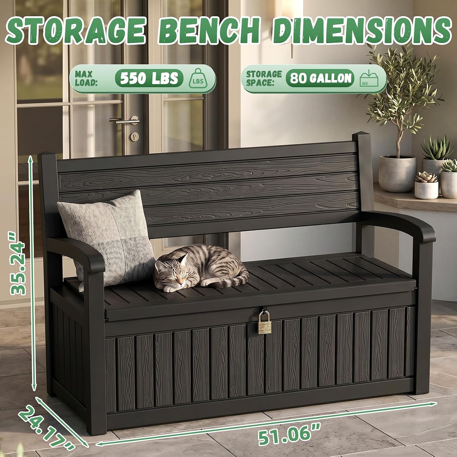 Large Outdoor Storage Bench De - đánh giá và giá Outdoor Furniture Cushions