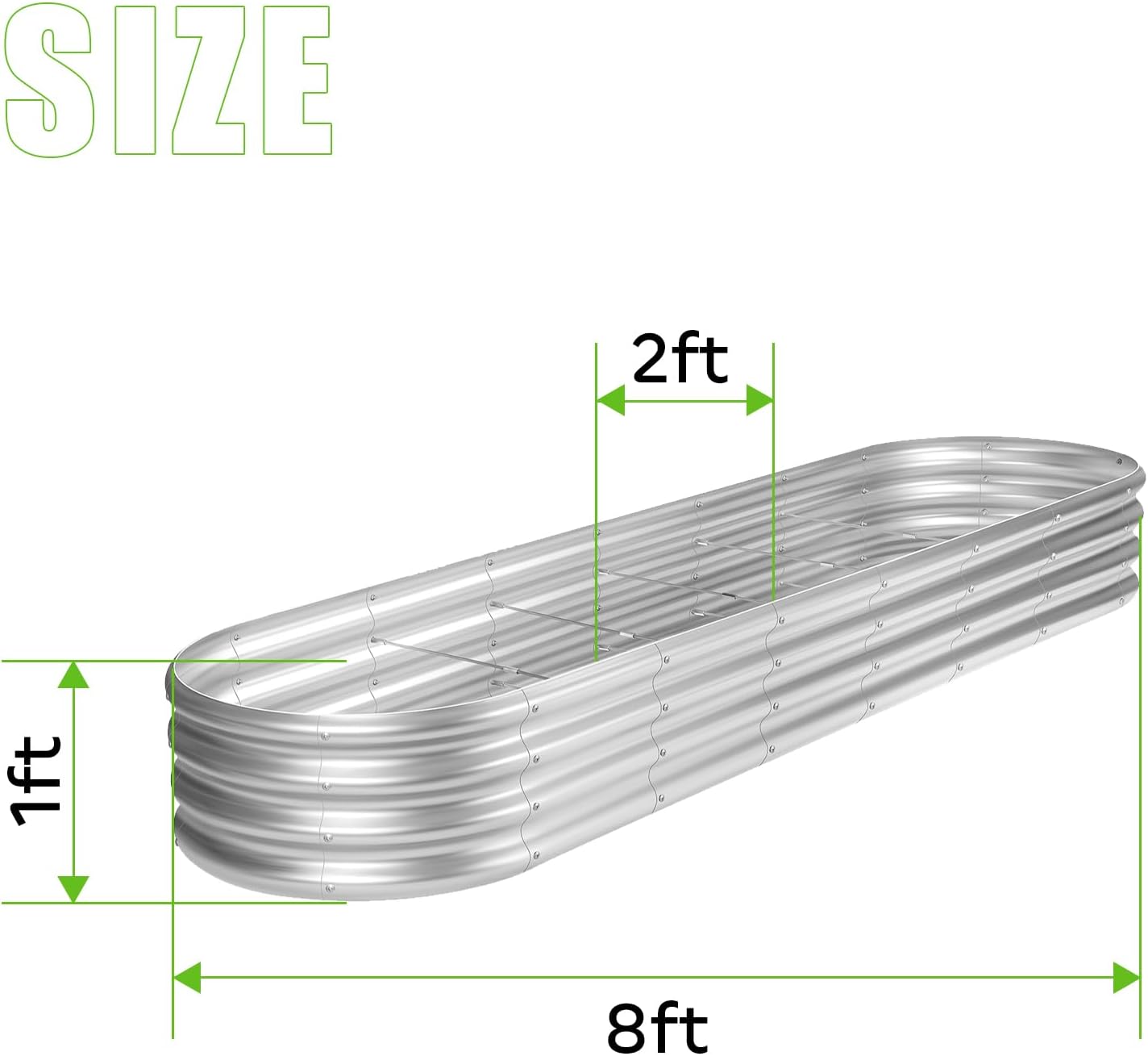 8ft Galvanized Raised Garden B - đánh giá và giá Planter Raised Metal