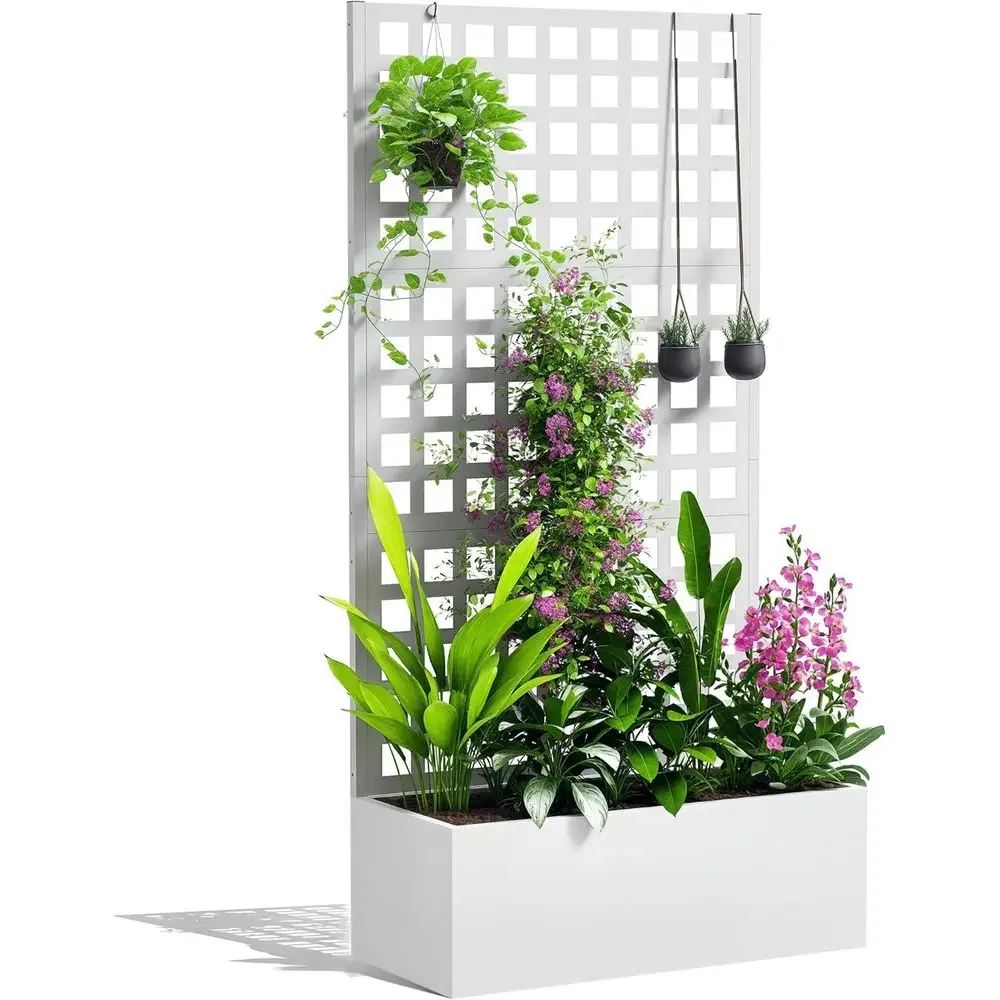 Raised Garden Bed with Trellis - đánh giá và giá Planter Raised Metal