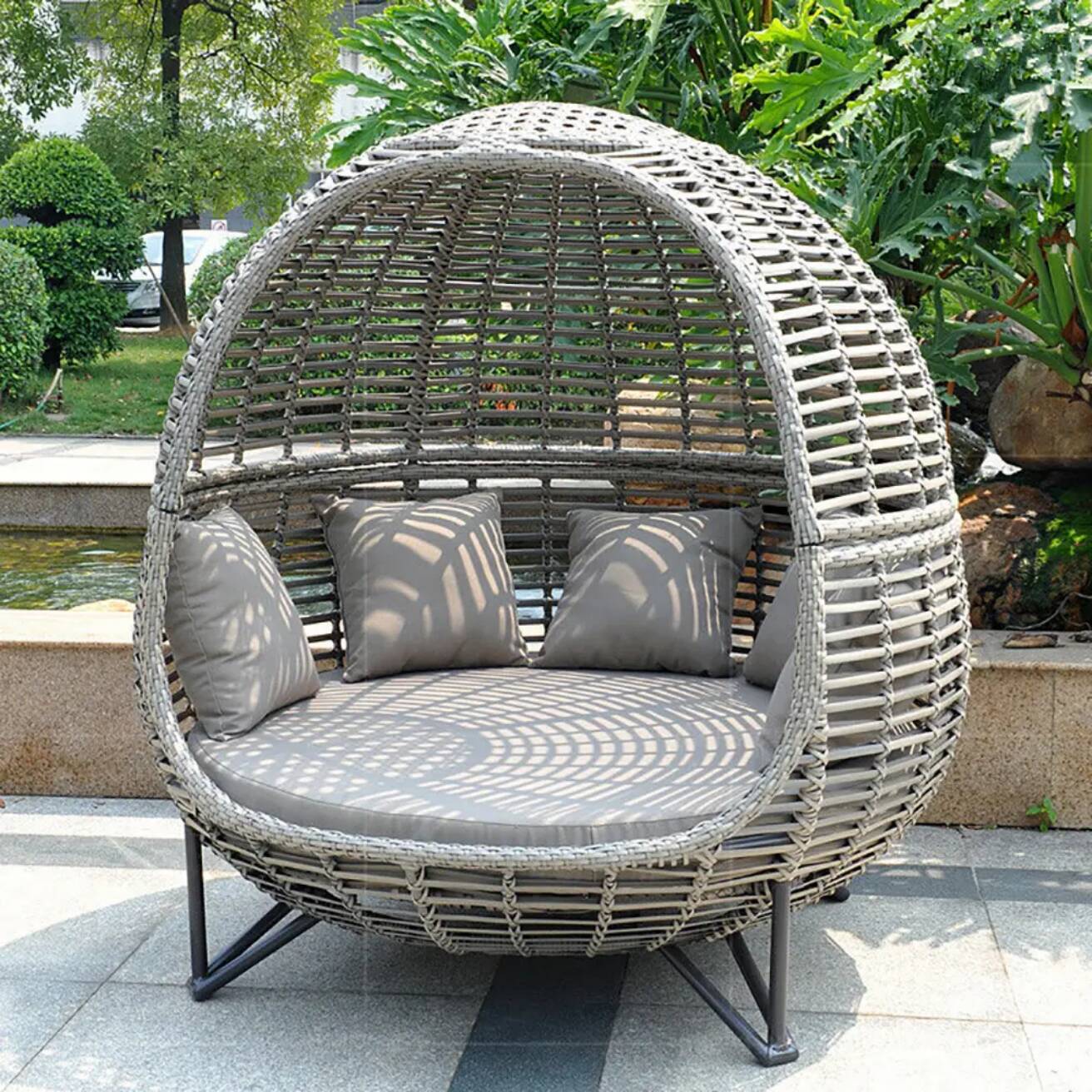 Nordic Patio Canopy Daybed Out - đánh giá và giá Outdoor Daybed Sofa