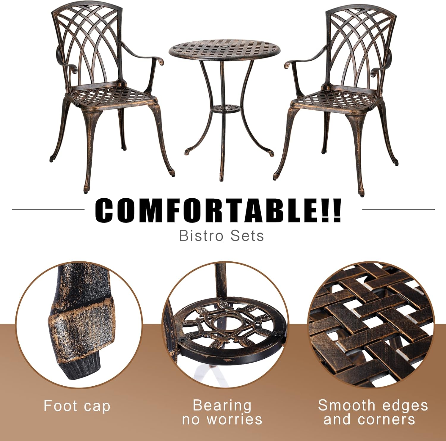 Bronze rust-resistant cast alu - đánh giá và giá Outdoor Furniture Sofa
