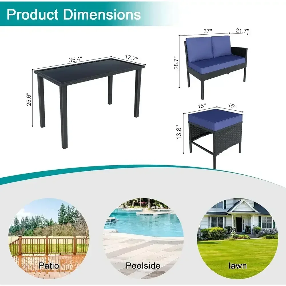 7-Piece Outdoor Patio Furnitur - đánh giá và giá Outdoor Furniture Dining Set