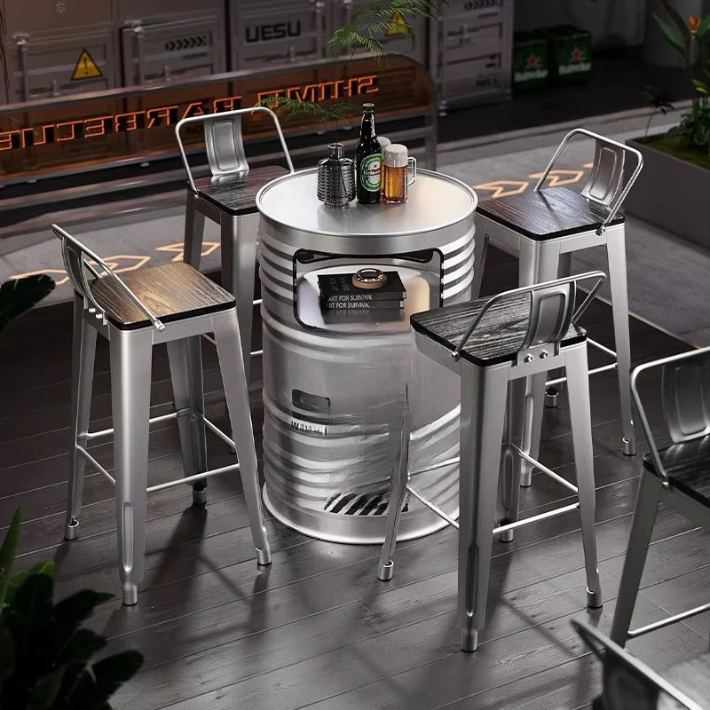 Industrial style oil drum bar  - đánh giá và giá Outdoor Furniture Oil