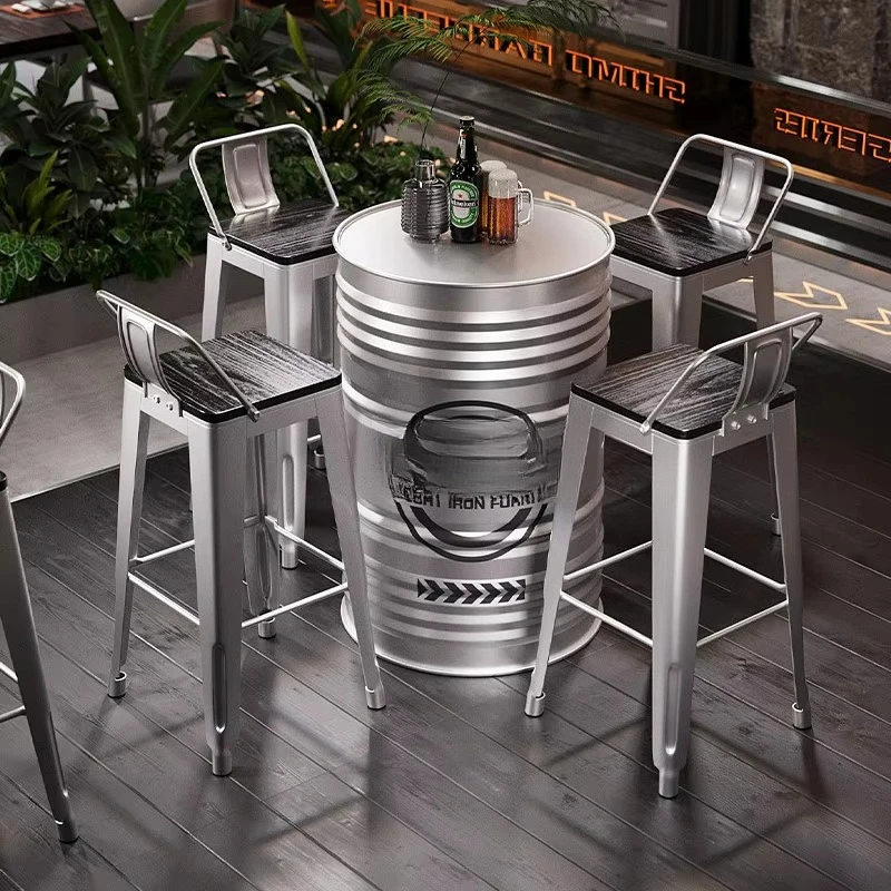 Industrial style oil drum bar  - đánh giá và giá Outdoor Furniture Oil
