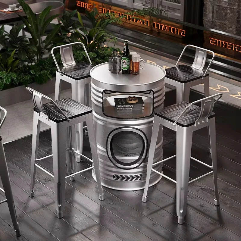 Industrial style oil drum bar  - đánh giá và giá Outdoor Furniture Oil