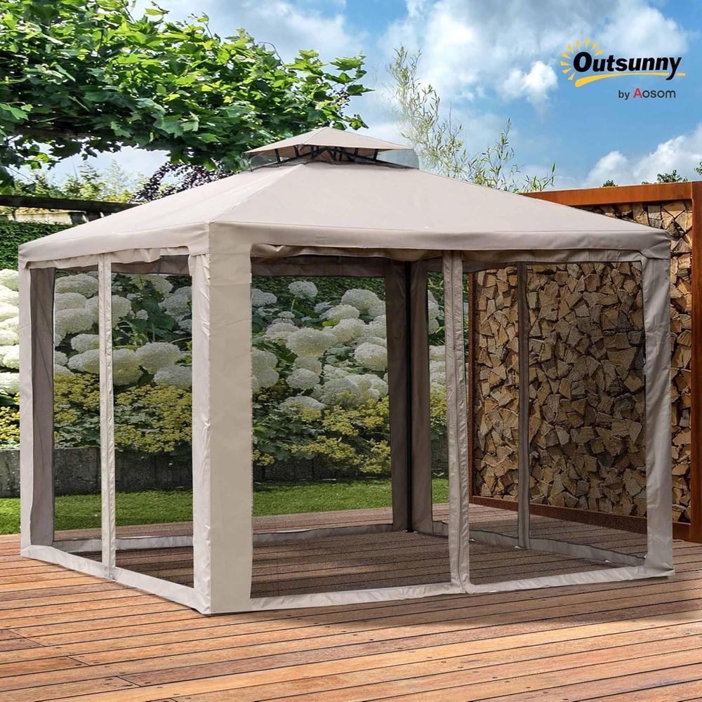 9.6' x 9.6' Patio Gazebo, Outd - đánh giá và giá Outdoor Furniture Sofa