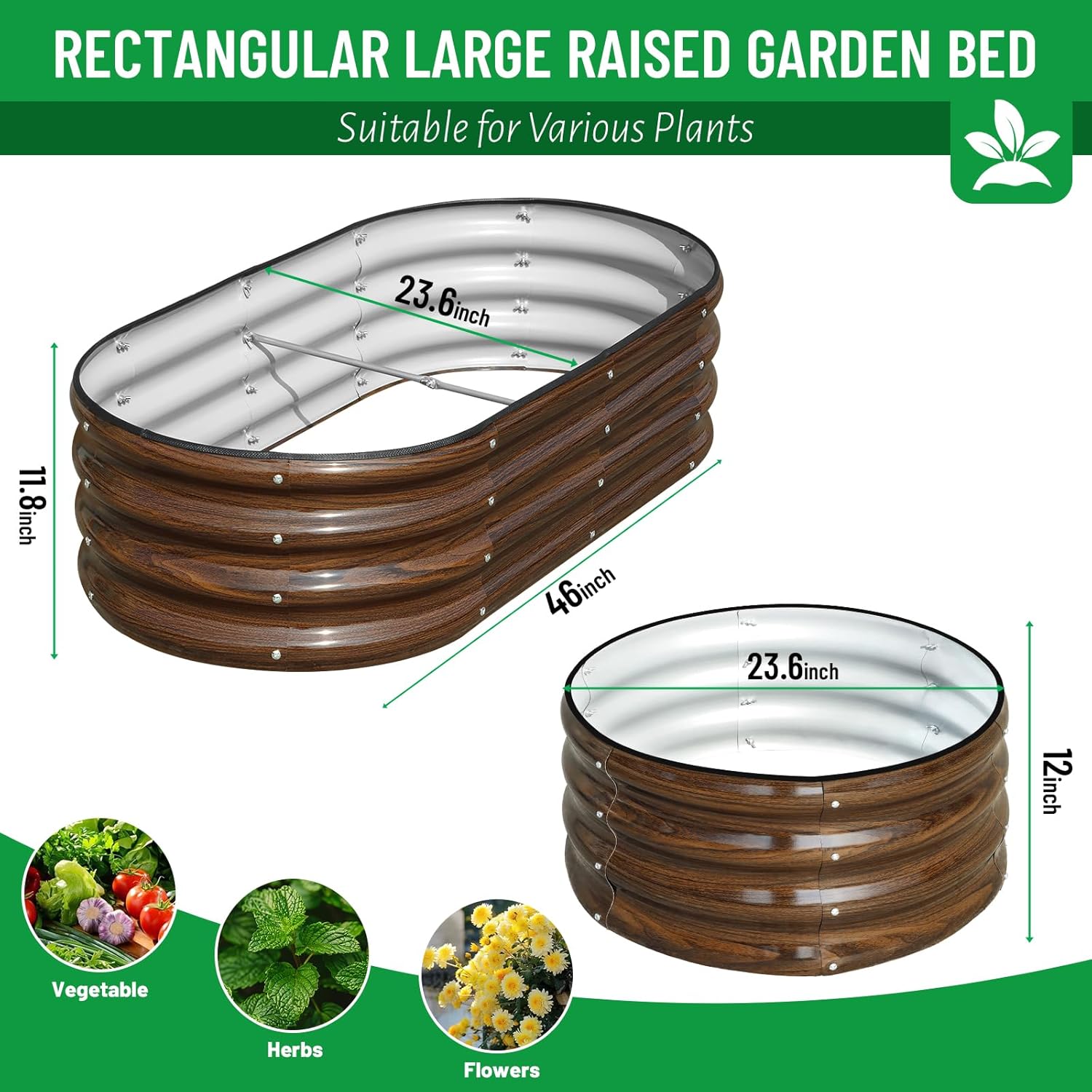 3-Pack Galvanized Steel Raised - đánh giá và giá Planter Raised Metal