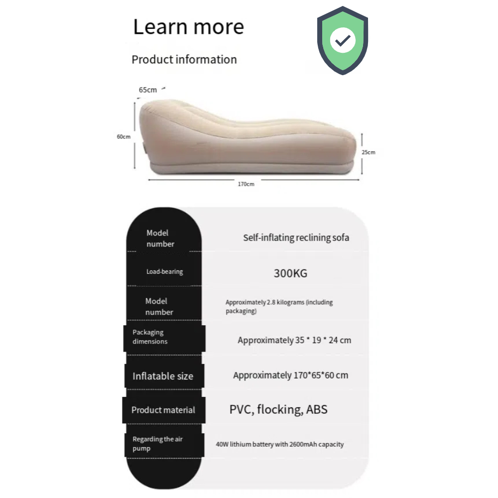 Fully Automatic Inflatable Sof - đánh giá và giá Outdoor Furniture Material