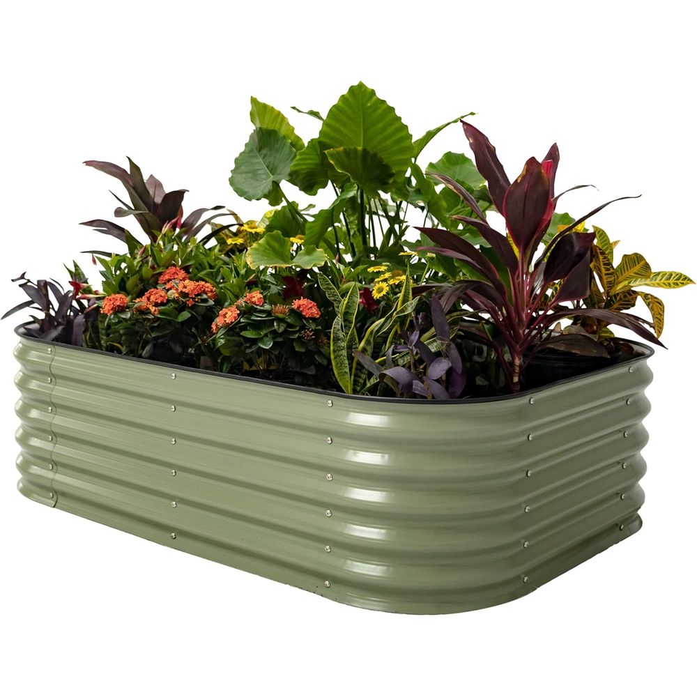 Vego garden Raised Garden Bed  - đánh giá và giá Planter Raised Metal