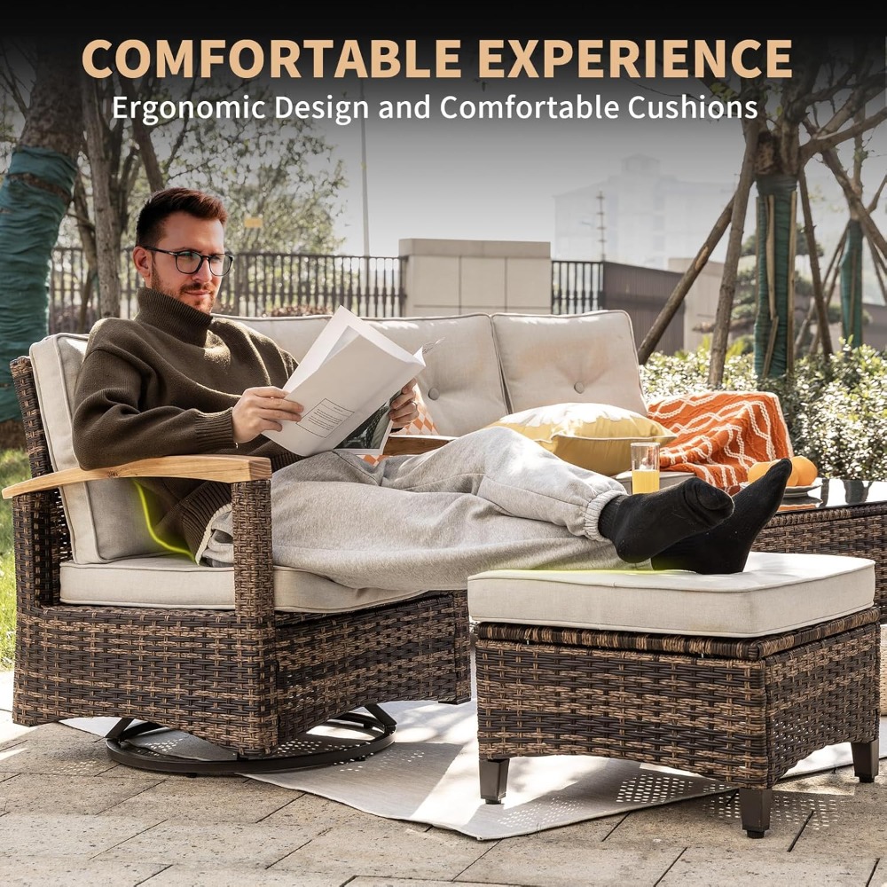 7 Pieces Patio Furniture Sets, - đánh giá và giá Outdoor Furniture Material