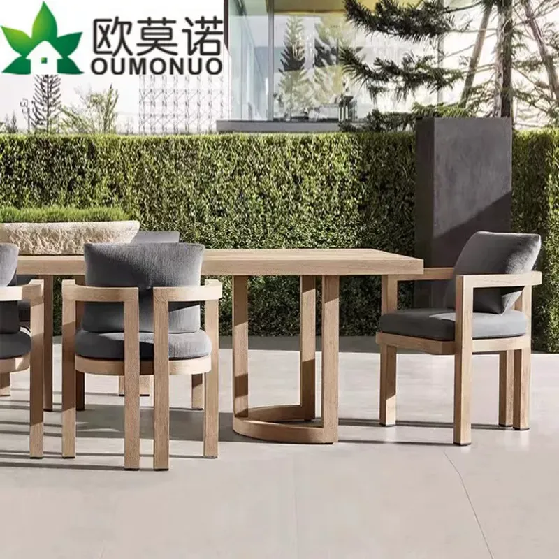 Nordic Outdoor Teak Wood Dinin - đánh giá và giá Outdoor Furniture Dining Set