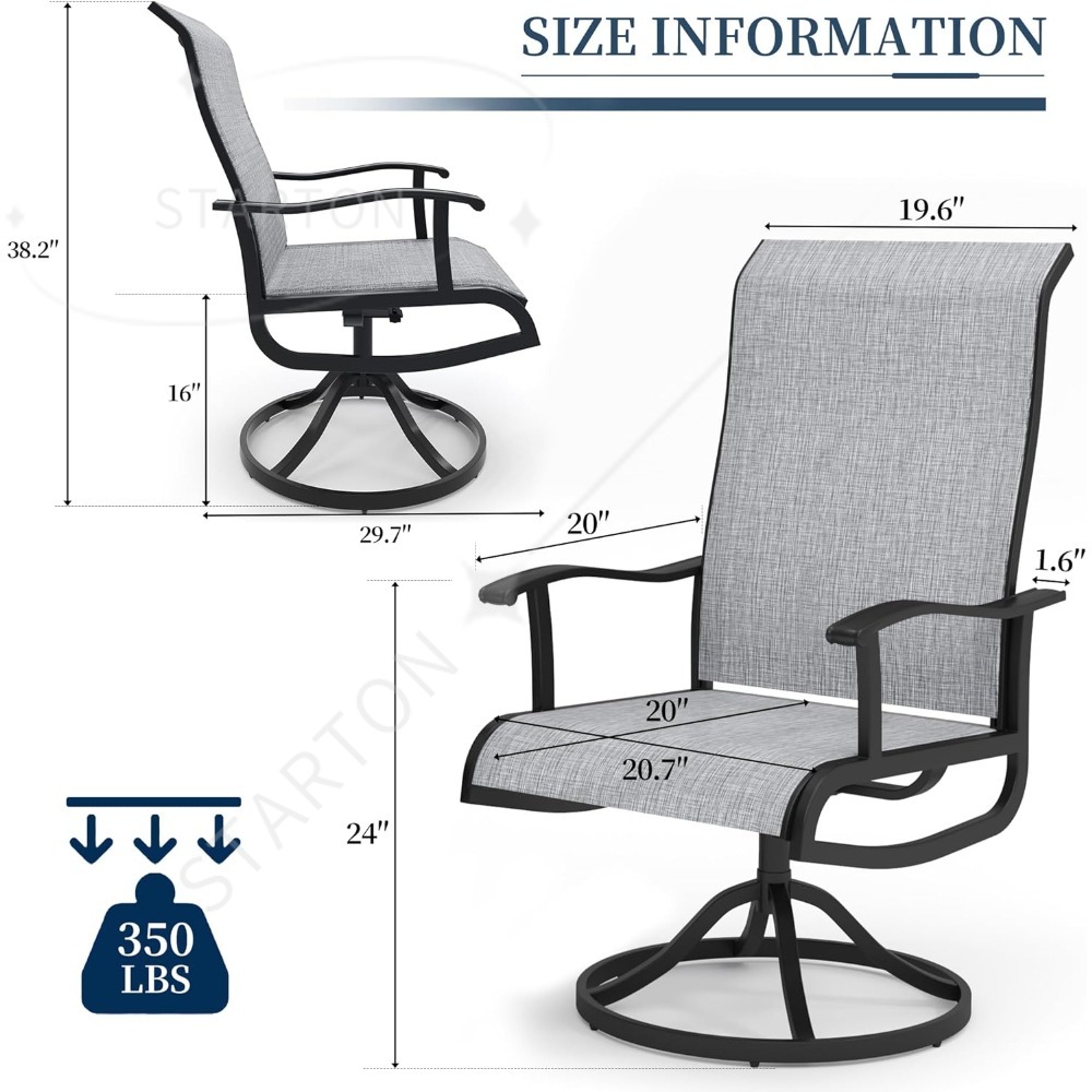 Patio Swivel Chairs Set Outdoo - đánh giá và giá Outdoor Furniture Dining Set