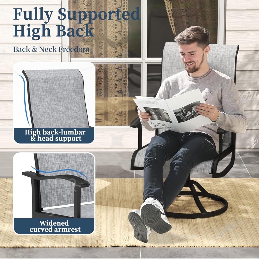 Patio Swivel Chairs Set Outdoo - đánh giá và giá Outdoor Furniture Dining Set