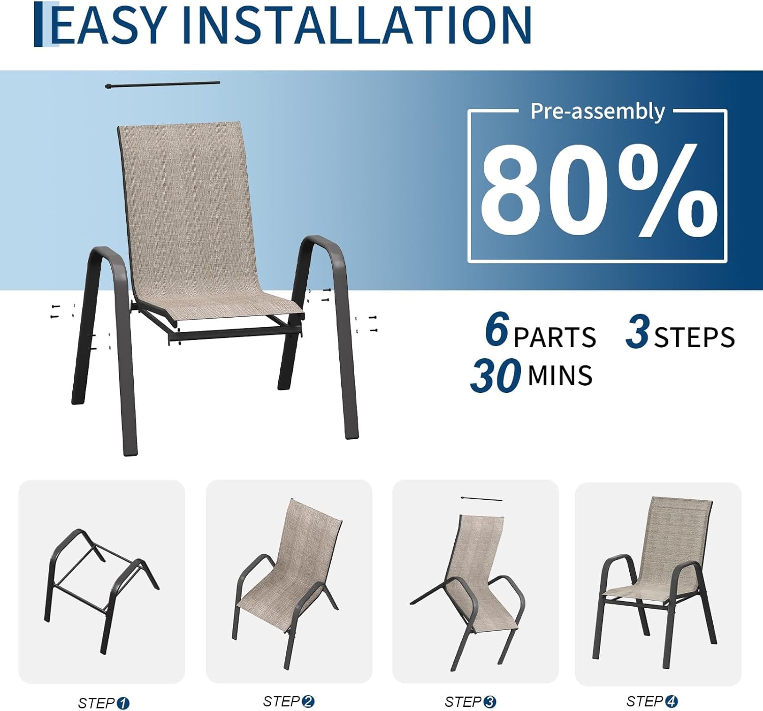 Patio Dining Chairs Set of 4,  - đánh giá và giá Outdoor Furniture Dining Set
