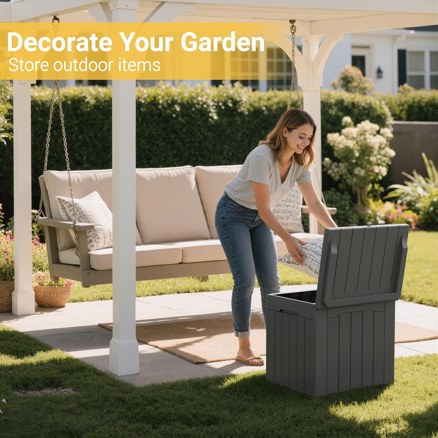 31 Gallon Outdoor Storage Box  - đánh giá và giá Outdoor Furniture With Storage