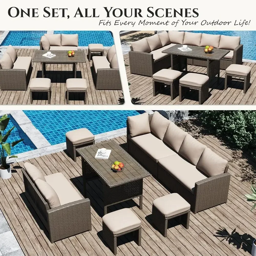 7-Piece Patio Furniture Set wi - đánh giá và giá Outdoor Furniture Dining Set