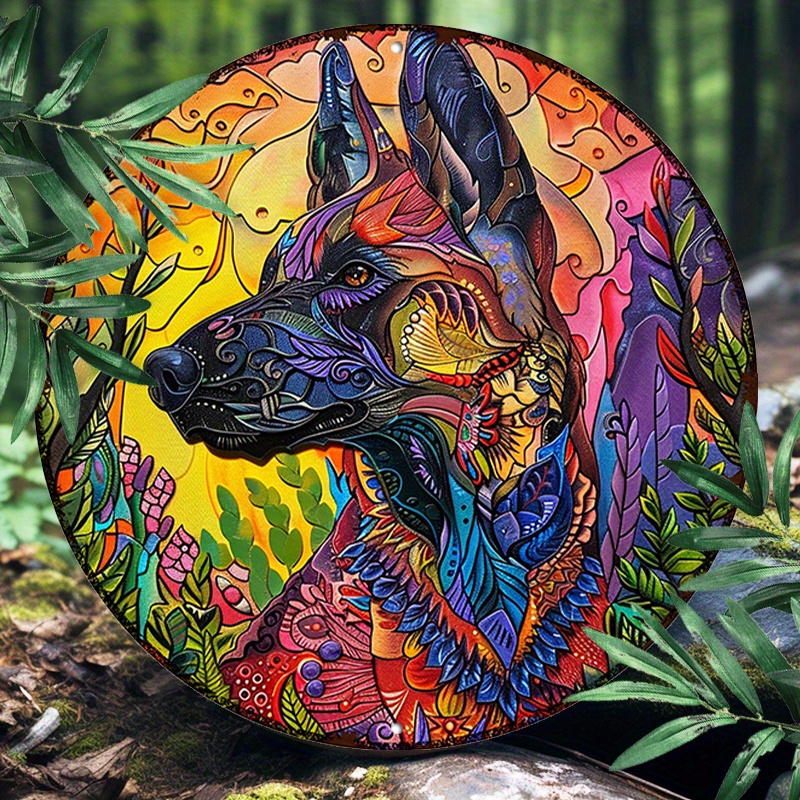 Belgian Malinois Dog 20.32x20. - đánh giá và giá Outdoor Furniture Metal