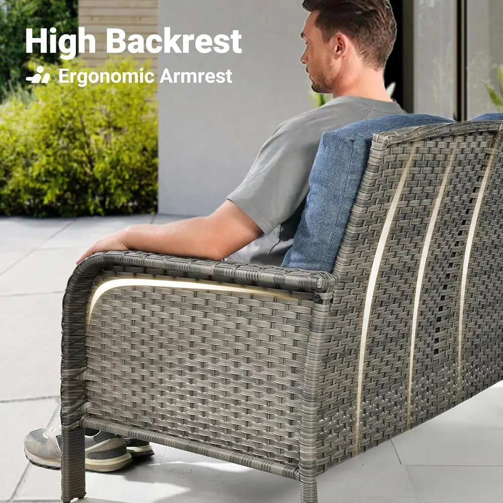 4-Piece Outdoor Wicker Furnitu - đánh giá và giá Outdoor Furniture Sofa
