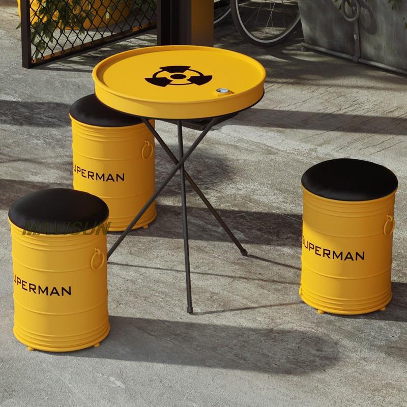 Creative Wrought Iron Oil Drum - đánh giá và giá Outdoor Furniture Oil