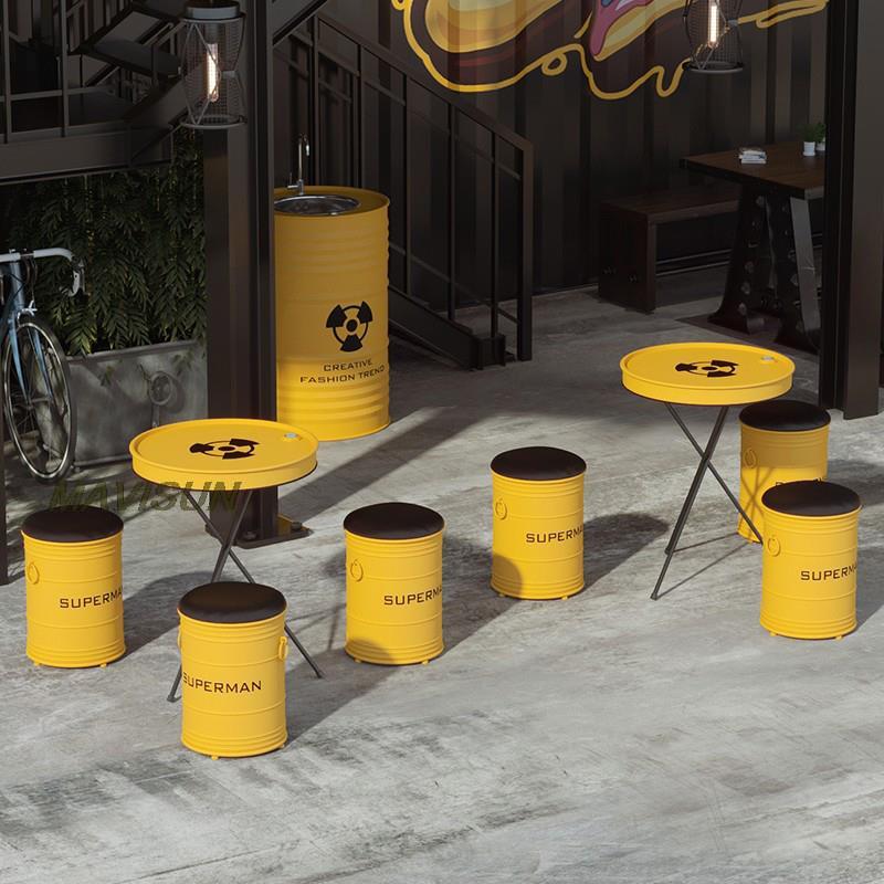 Creative Wrought Iron Oil Drum - đánh giá và giá Outdoor Furniture Oil