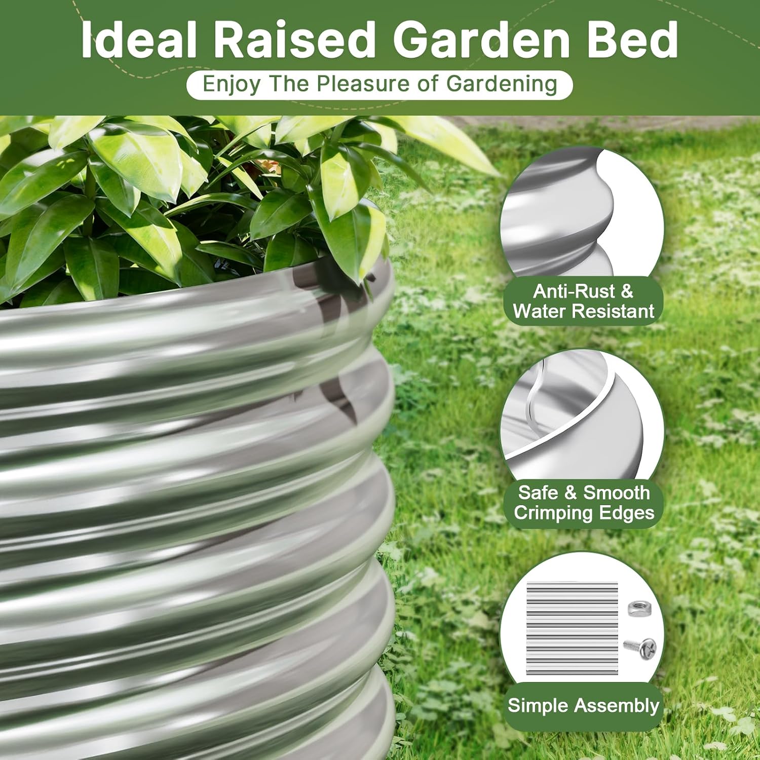 3-Pack Galvanized Raised Garde - đánh giá và giá Planter Raised Metal